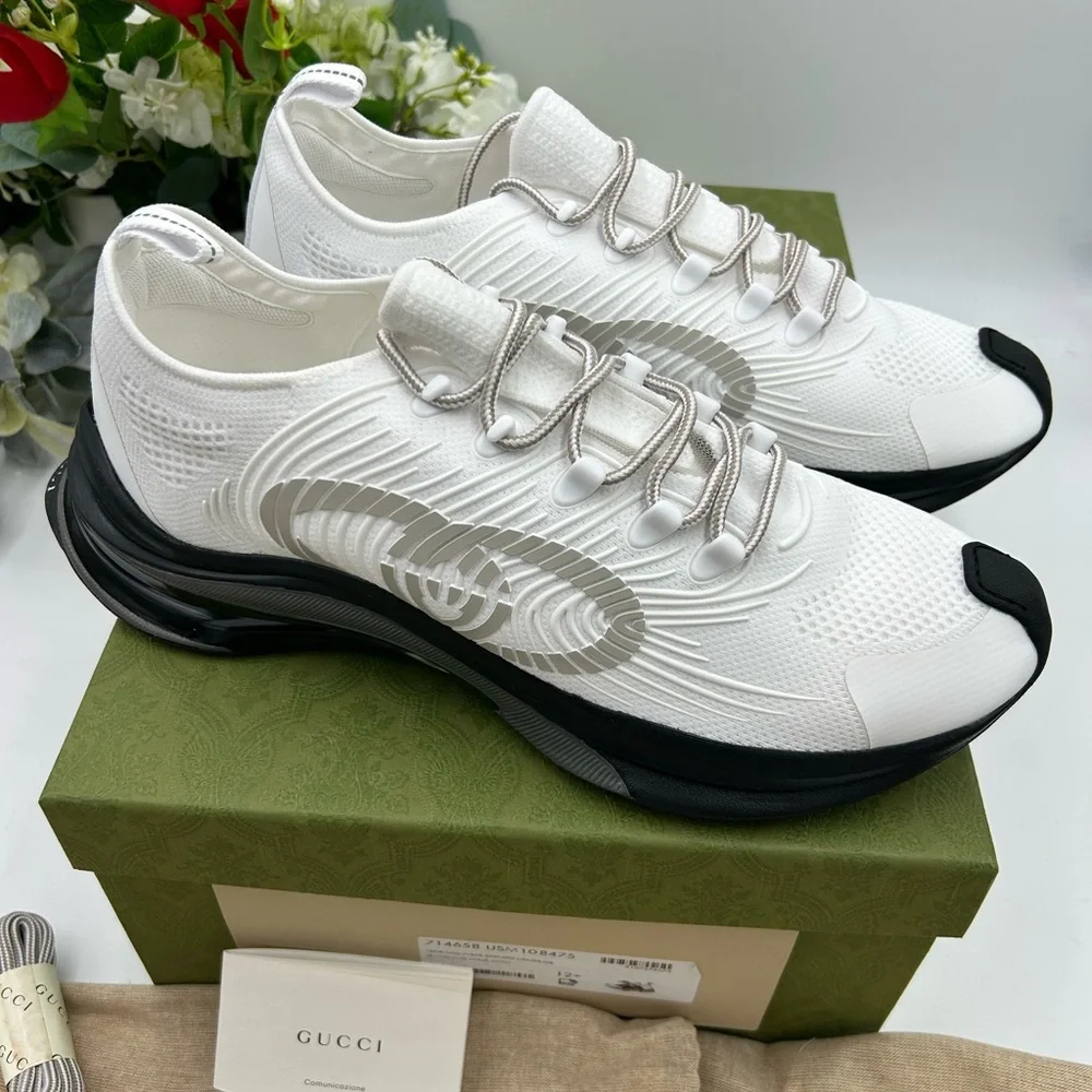 Men's Gucci interlocking G run trainer size 12.5 made in Italy - Picture 12 of 12